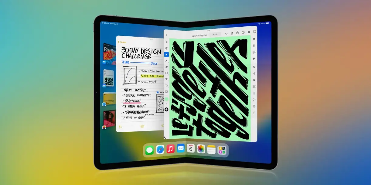 Przyszłość iPad'a w postaci składanej wersji oferujący nawet ponad 20 calowy ekran.
